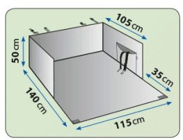 Kofferraumabdeckung Kunstleder 115 x 105 cm Kofferraumabdeckung Kunstleder 115 x 105 cm