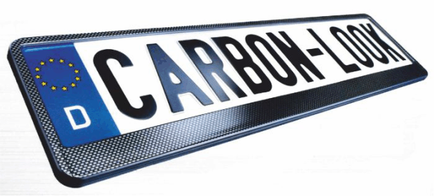 Nummernschildverstärker Carbon-Look