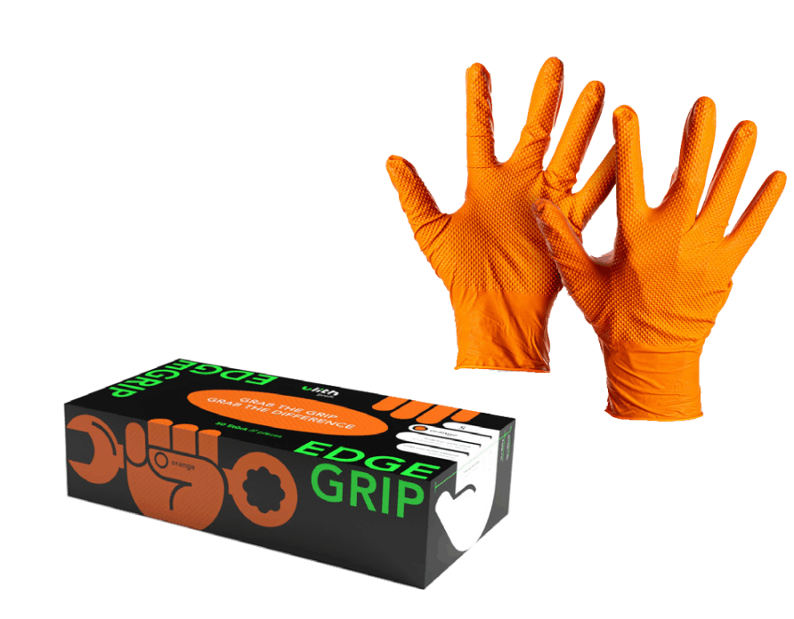 Edge Grip Nitrilhandschuhe orange